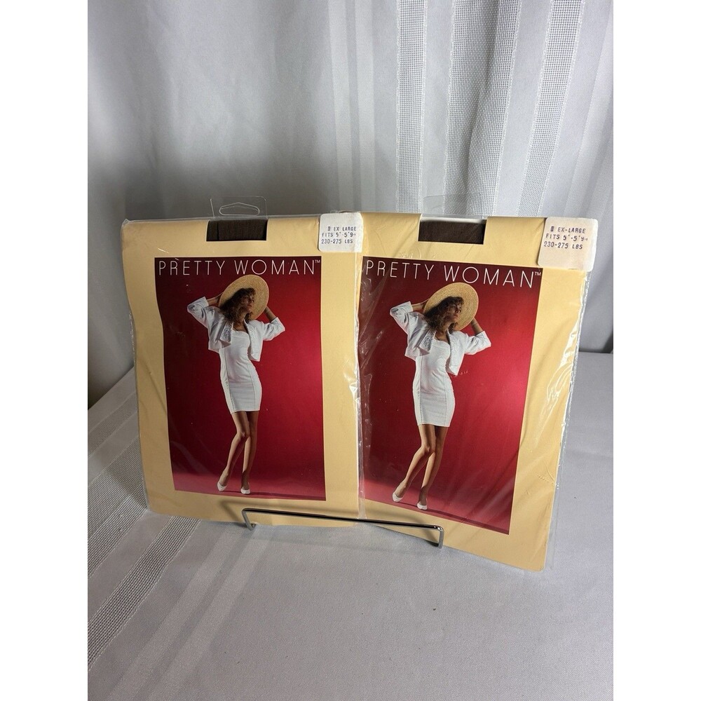 Vintage Extra Large Pretty Woman Pantyhose Nylons Stockings 230-275 lbs